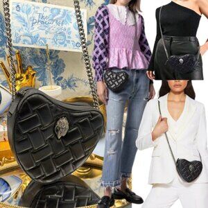 🆕 KURT GEIGER LONDON 🧿 NWOT Kensington Heart-Shaped Leather Crossbody Bag